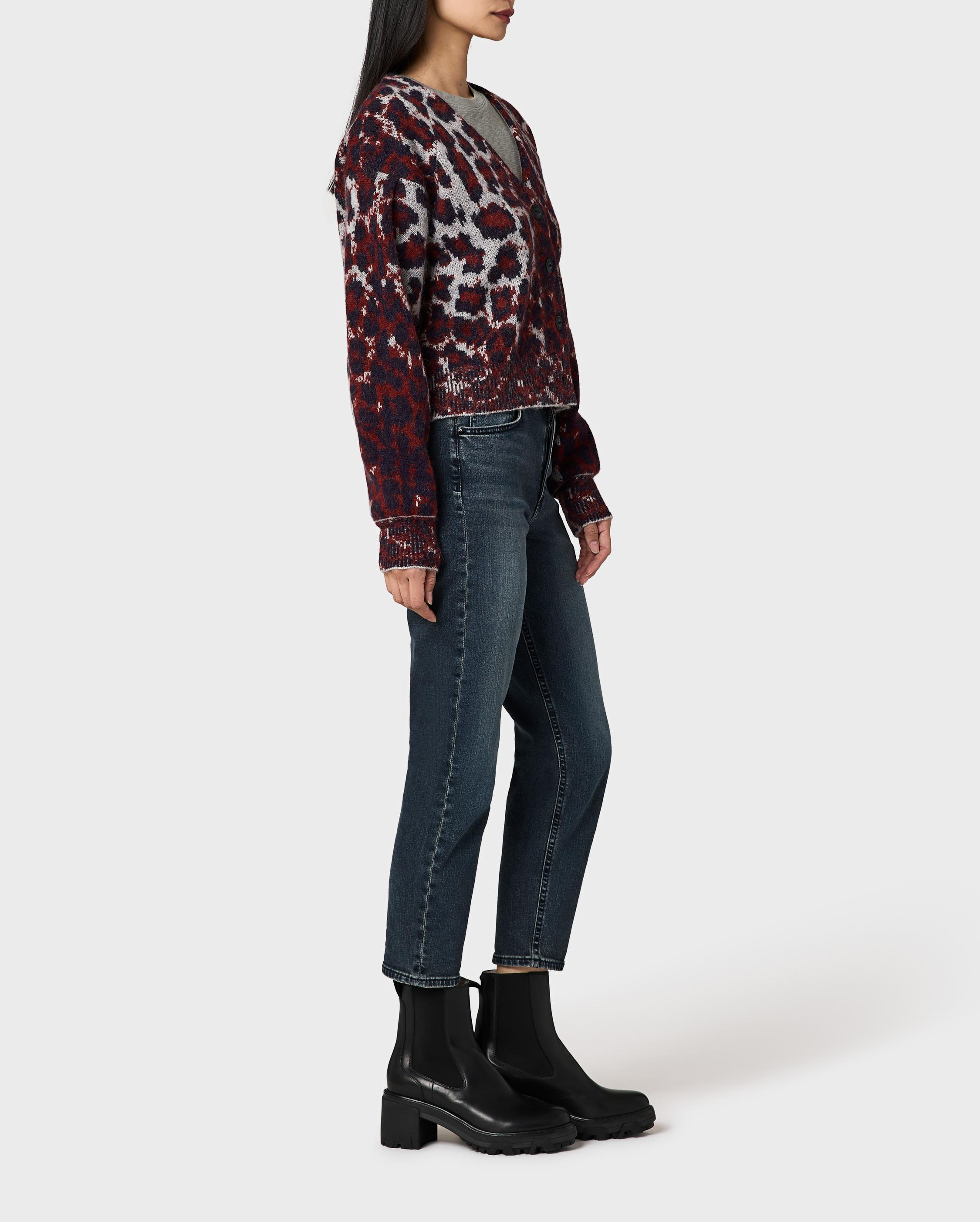 Sarah Wool Leopard Cardigan